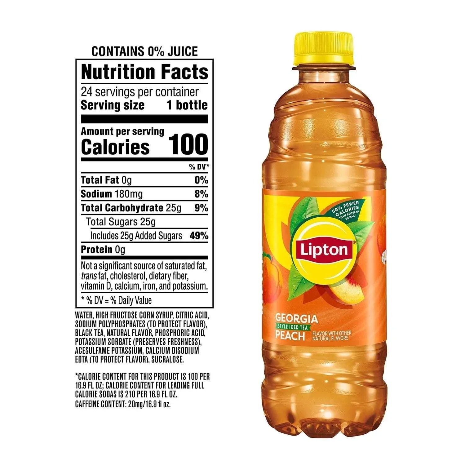 Lipton Peach Iced Tea 16.9 fl. oz., 24 pk.