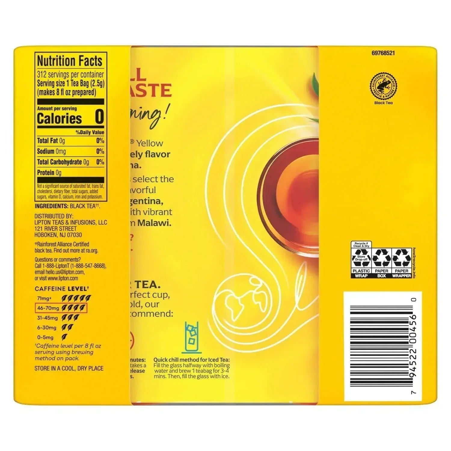 Lipton Tea Bags, Black Tea, 312 ct.