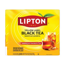 Lipton Yellow Label black tea bags box, 312-count, front with tea cup graphic
