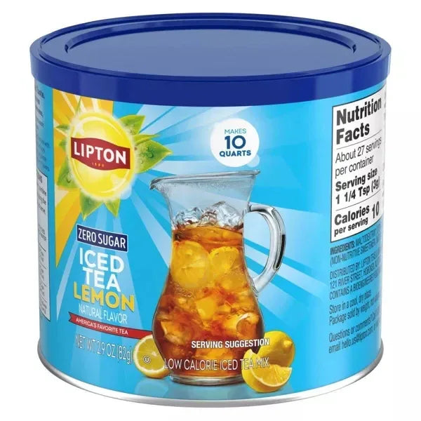 Lipton Zero Sugar Lemon Iced Tea Mix - 2.9oz