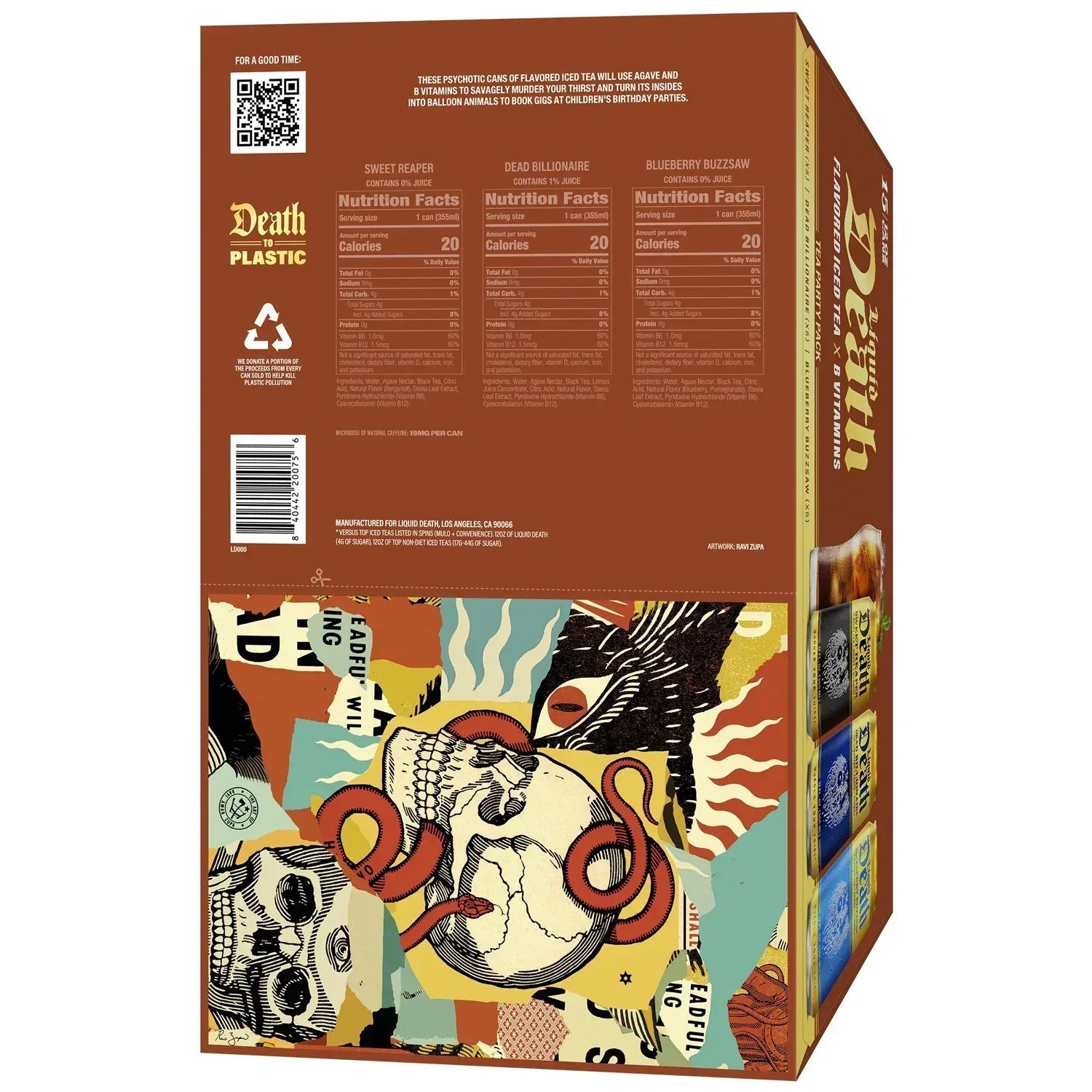 Liquid Death Flavored Iced Tea Variety Pack, 12 fl. oz., 15 pk.