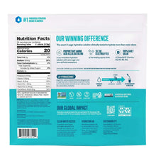 Hydration multiplier drink mix pouch back label with nutrition and ingredient details