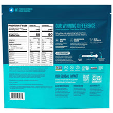 Hydration drink stick pack pouch back panel with nutrition and product details