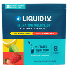 Hydration drink stick pack pouch, variety mix with lemon-lime and strawberry sticks