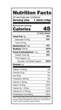 Nutrition Facts label for electrolyte drink mix stick, calories 45 per serving
