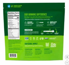 Back of electrolyte drink mix stick pack pouch with nutrition, ingredients, and barcode