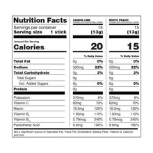 Liquid I.V. hydration multiplier nutrition facts for lemon lime and white peach