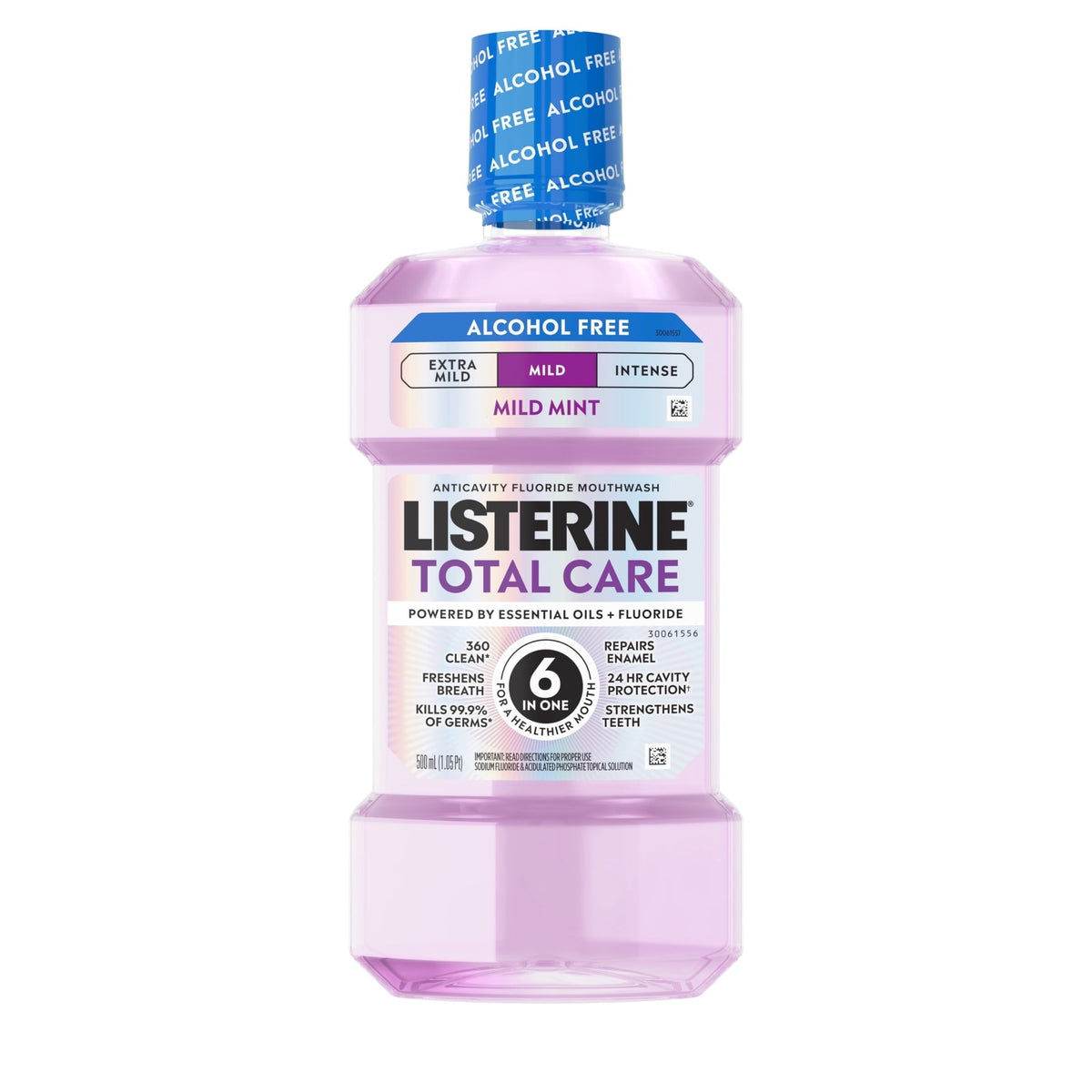 Listerine Total Care Alcohol-Free Mild Mouthwash/Mouth Rinse, Mild Mint, 500 mL (PACK OF 3 )