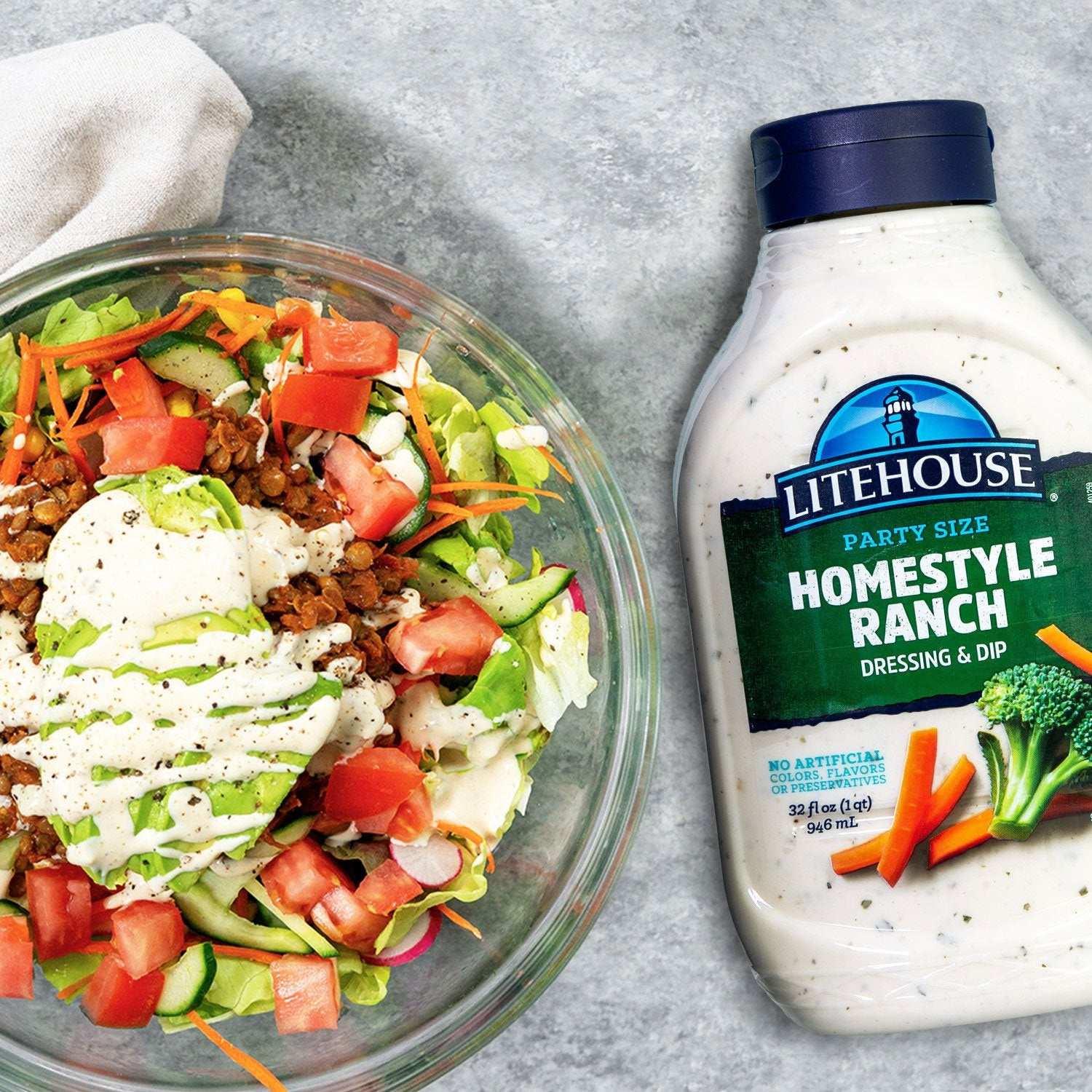 Litehouse Homestyle Ranch Dressing and Dip, 32 fl. oz. - USA MEGA SHOP
