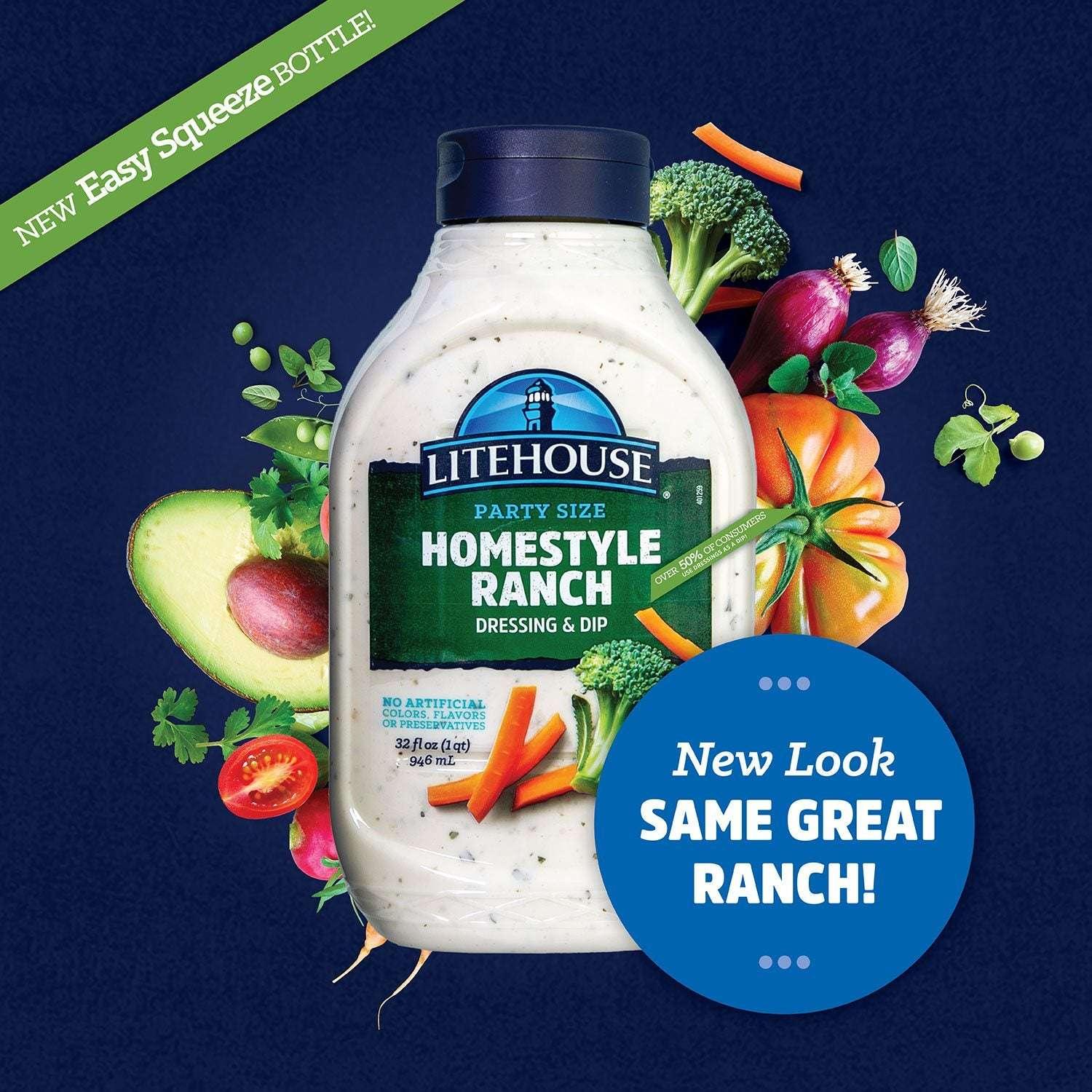Litehouse Homestyle Ranch Dressing and Dip, 32 fl. oz. - USA MEGA SHOP