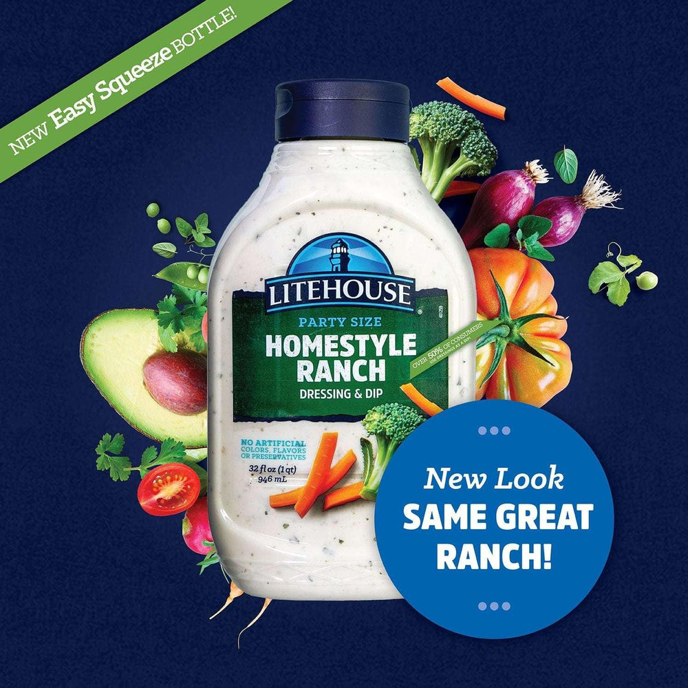 Litehouse Homestyle Ranch Dressing and Dip, 32 fl. oz. - USA MEGA SHOP