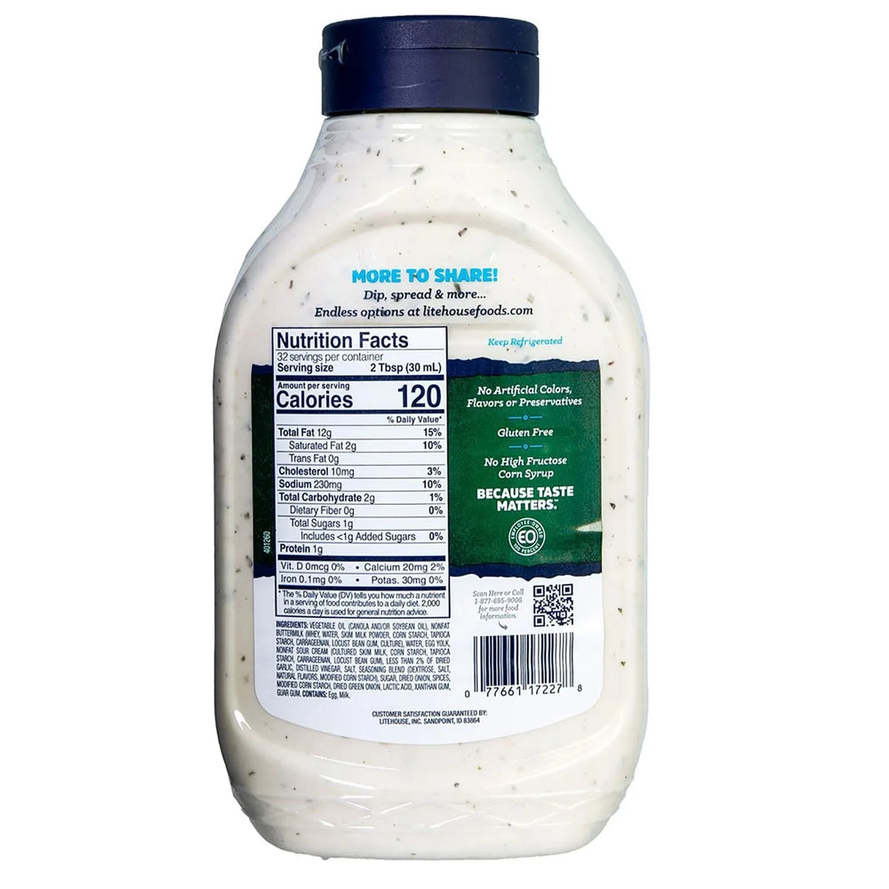 Litehouse Homestyle Ranch Dressing and Dip, 32 fl. oz. - USA MEGA SHOP