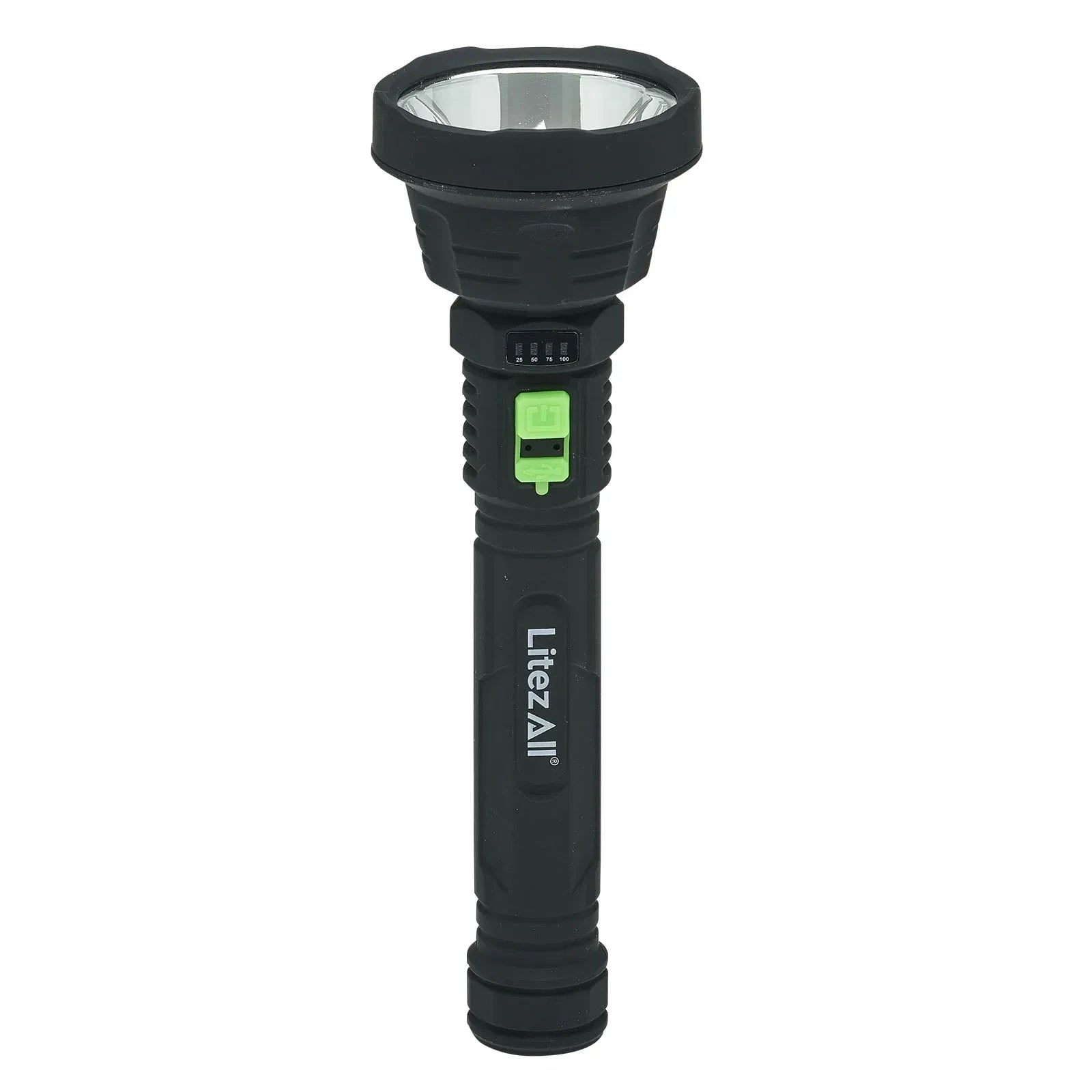 LitezAll Rechargeable ULTAC2 1000 Lumen LED Flashlight – Ultra-Bright, Lightweight & Durable with Battery Meter