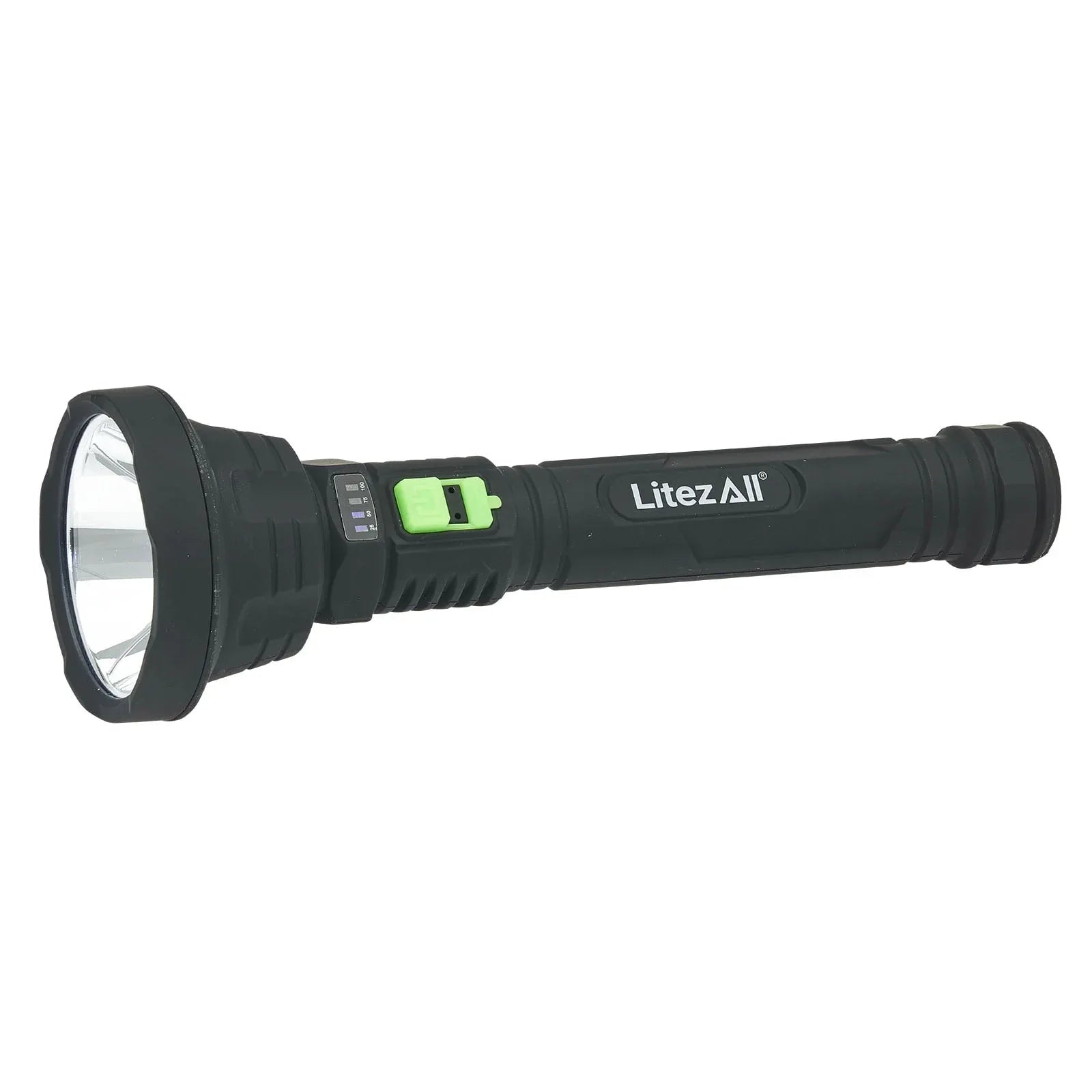 LitezAll Rechargeable ULTAC2 1000 Lumen LED Flashlight – Ultra-Bright, Lightweight & Durable with Battery Meter