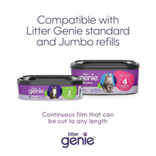 Purple litter refill canisters and roll film for compatible litter disposal system