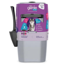 Litter Genie Plus cat litter waste disposal system pail with purple starter box