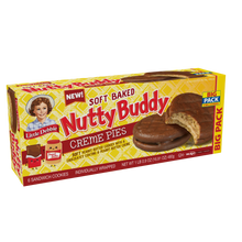 Nutty Buddy Creme Pies cookie package with chocolate creme filling, big pack