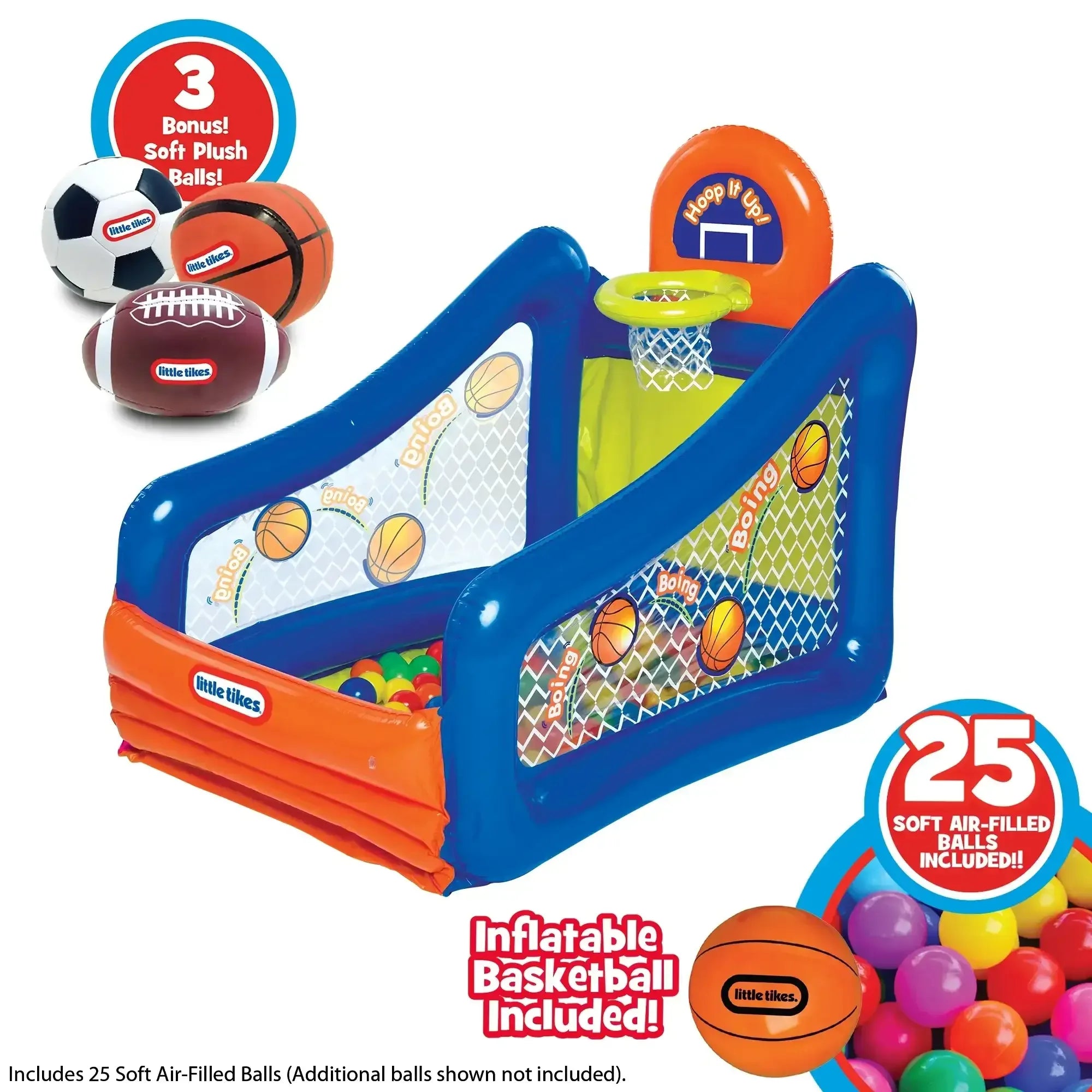 Little Tikes Hoop It Up! Play Center, 3 in 1Sports 25 Ball Value Pack, Indoor and Outdoor Play for Children 3 to 6 Years Old - USA MEGA SHOP