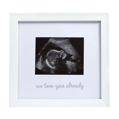 Little Pear We Love You Already Sonogram Photo Frame, White