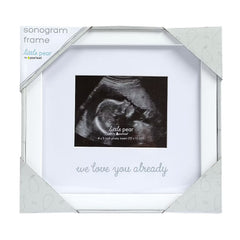 Little Pear We Love You Already Sonogram Photo Frame, White