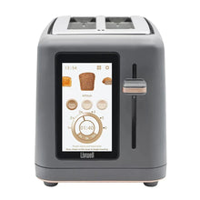 Livwell 2-slice smart toaster with touchscreen display, gray body