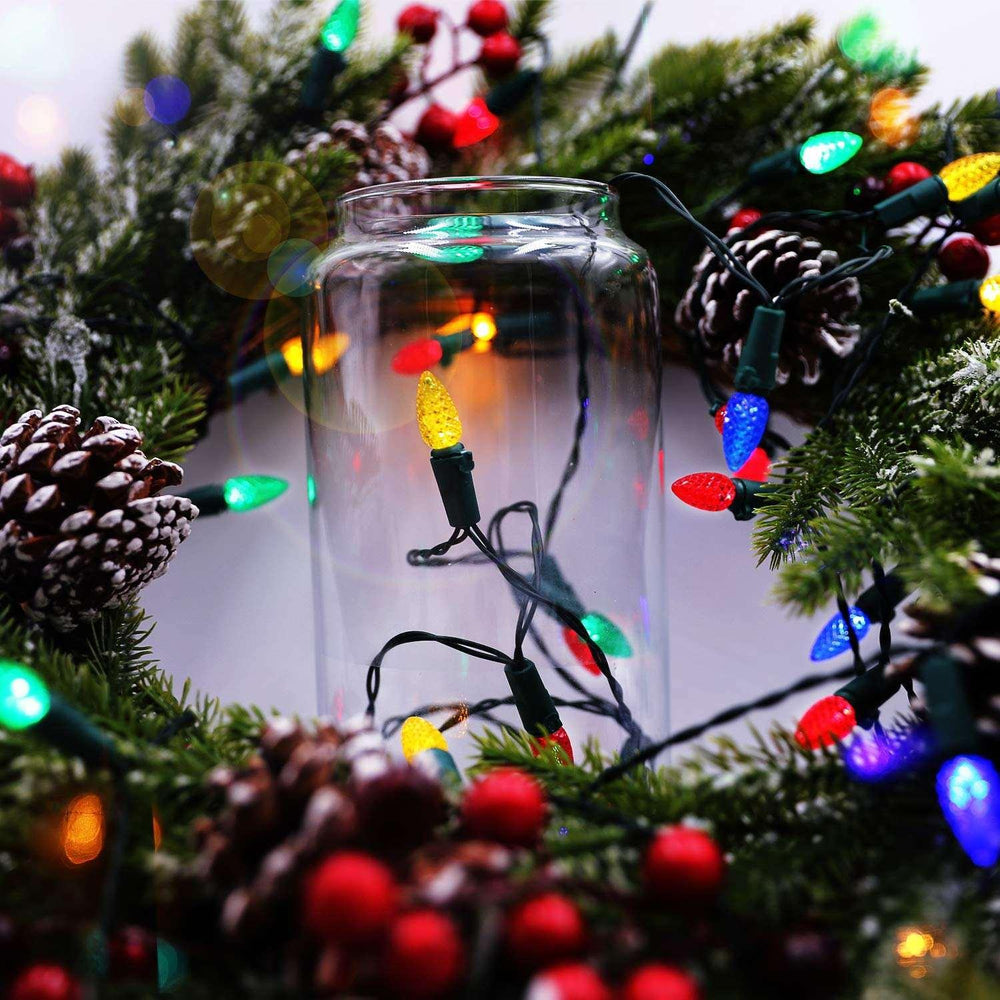 Loende Christmas Lights, 18FT 50 LED C3 Battery Operated String Lights for Indoor Outdoor Multicolor - USA MEGA SHOP