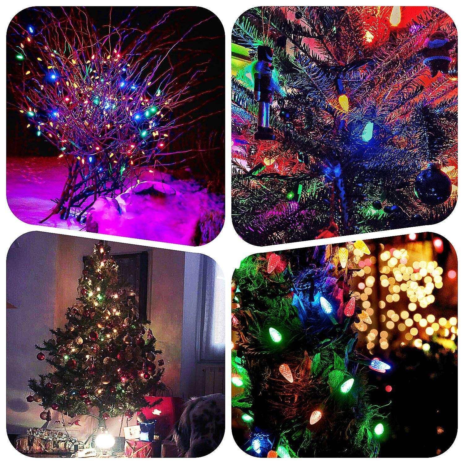 Loende Christmas Lights, 18FT 50 LED C3 Battery Operated String Lights for Indoor Outdoor Multicolor