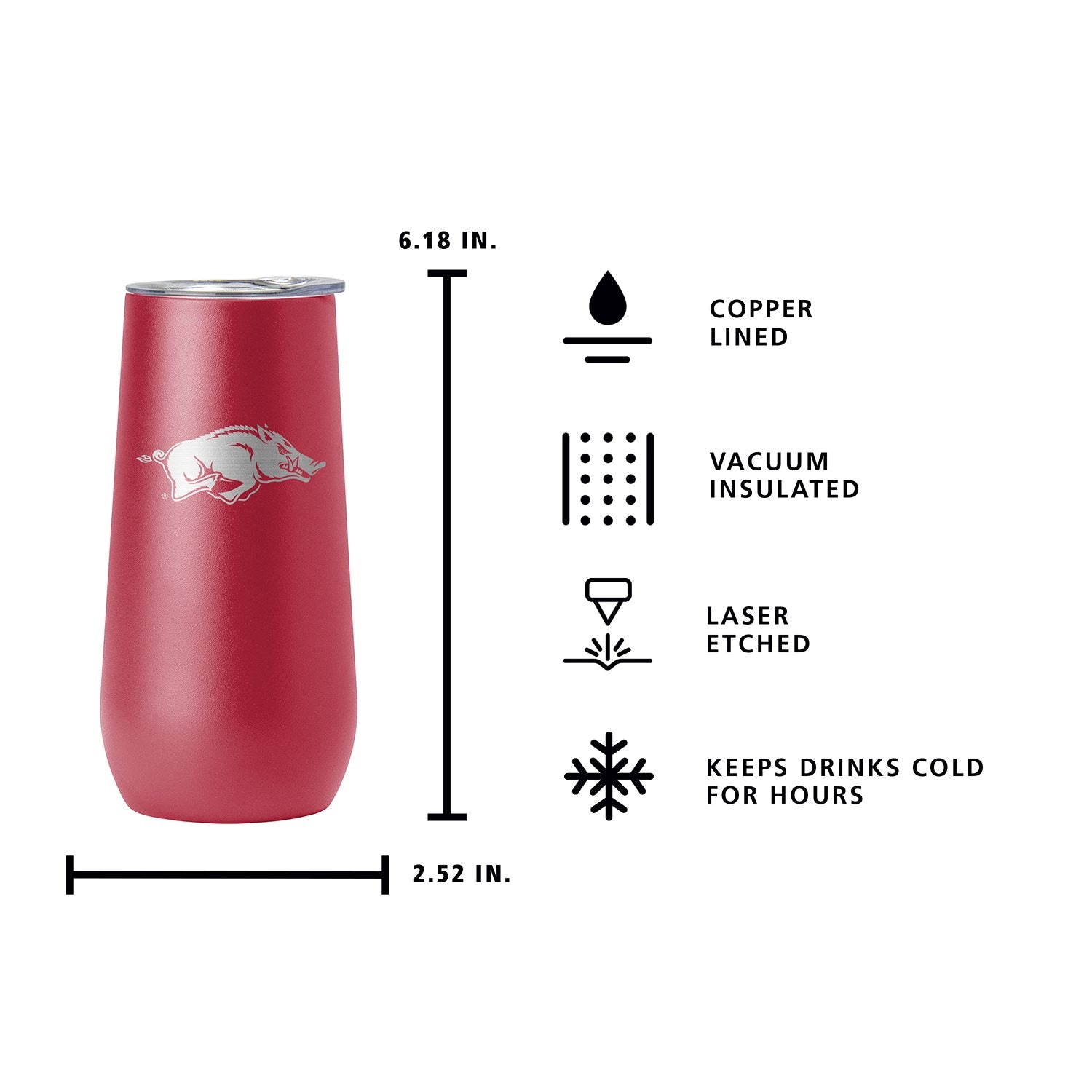 Logo Brands Arkansas Razorbacks 10oz. Curved Tumbler 4pk.