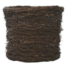 Dark brown woven bird's nest planter for Paperwhite bulbs