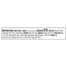 Cookie package nutrition facts panel with barcode