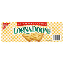 Shortbread cookie package with Lorna Doone label and illustrated cookies