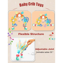 Baby crib toy arch with flexible structure and adjustable joint, hanging sea toys