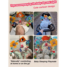 Baby play arch toy bar with hanging ocean toys on stroller and bassinet