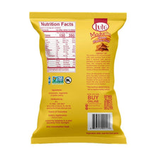 Back of sweet plantain chips pouch, Lulu Maduritos nutrition facts and ingredients