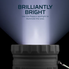 Gray lantern spotlight beam projecting from the front lamp head.