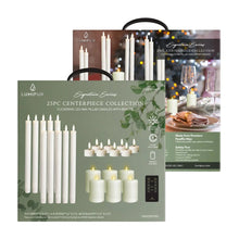 Flameless LED candle centerpiece collection box with remote control and 25 candles