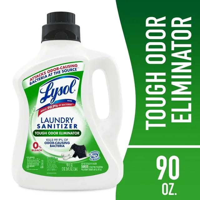 Lysol Tough Odor Eliminator Laundry Sanitizer Additive, 0% Bleach, Eliminates Odor Causing Bacteria, 41oz - USA MEGA SHOP