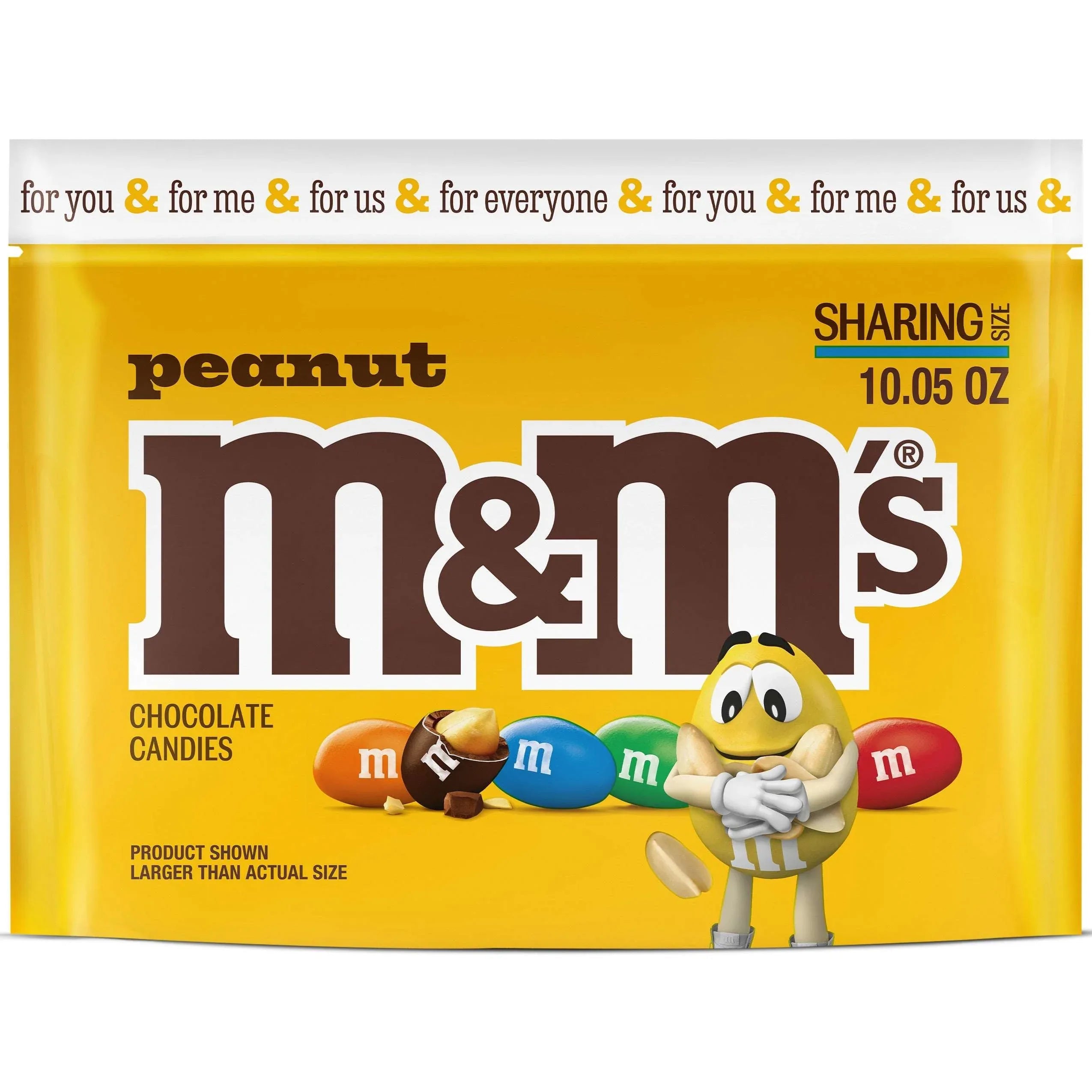 M&M's Peanut Milk Chocolate Candy Sharing Size - 10.05 oz Bag
