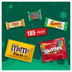 M&amp;M's, Snickers, Twix, Skittles &amp; Starburst Christmas Candy Stocking Stuffers, 185 ct. - USA MEGA SHOP