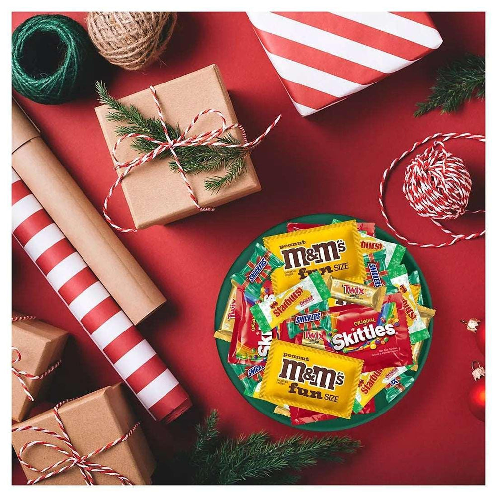 M&amp;M's, Snickers, Twix, Skittles &amp; Starburst Christmas Candy Stocking Stuffers, 185 ct. - USA MEGA SHOP