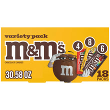 Variety pack milk chocolate candy bars box, 18 full size packs