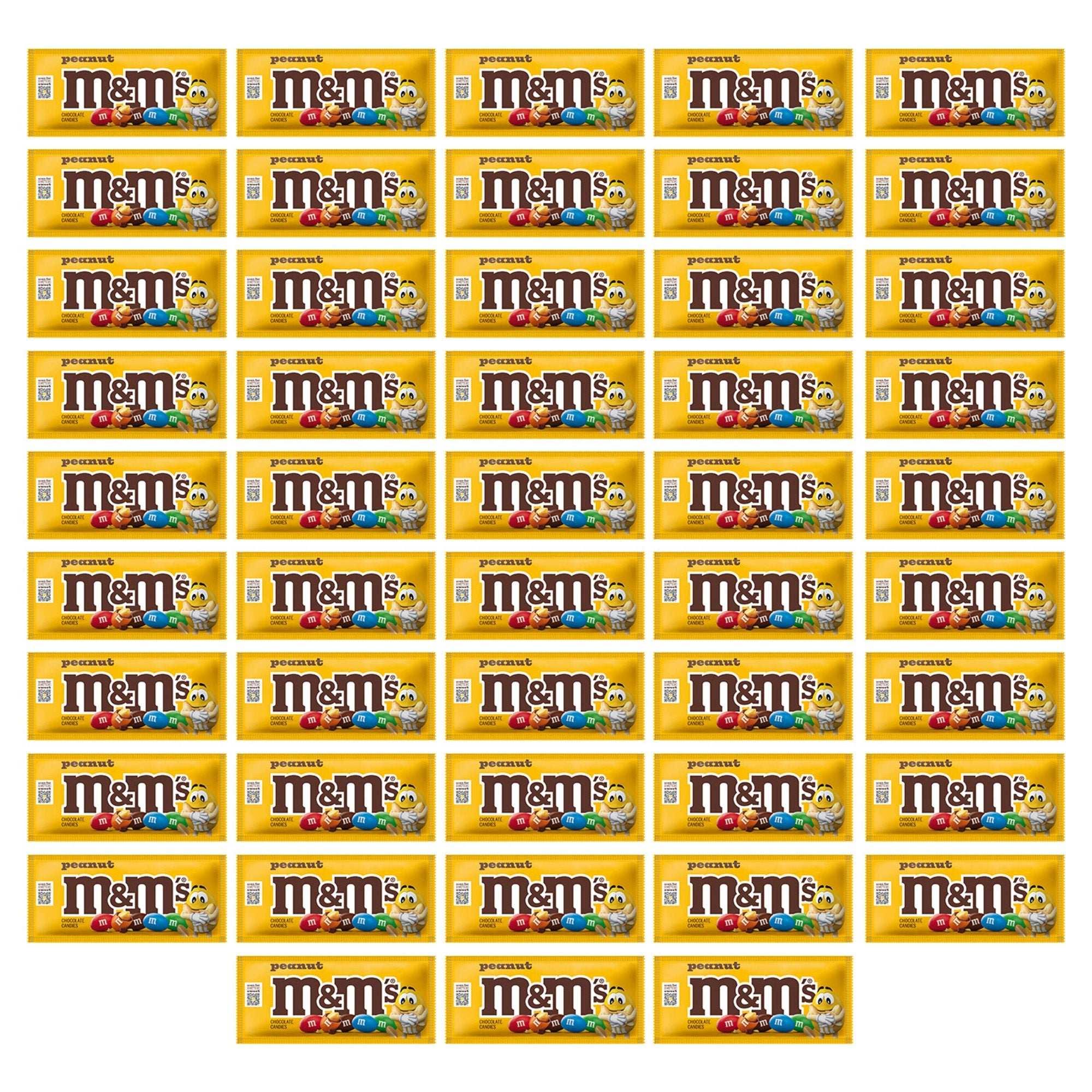 M&M's Chocolate Candy, Peanut, Full Size, 1.74 oz, 48-count - USA MEGA SHOP