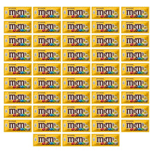 Peanut chocolate candy mini boxes in a grid, yellow packaging with M&M's logo