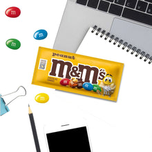 Yellow peanut M&M's chocolate candy pack with cartoon mascot and M logo candies