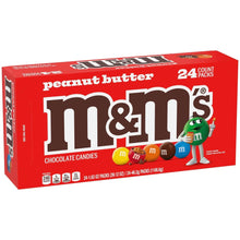 M&M's peanut butter candy box, 24 count packs
