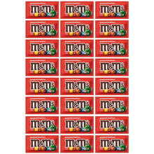 Peanut butter M&M's candy multipack, multiple small box packages arranged grid