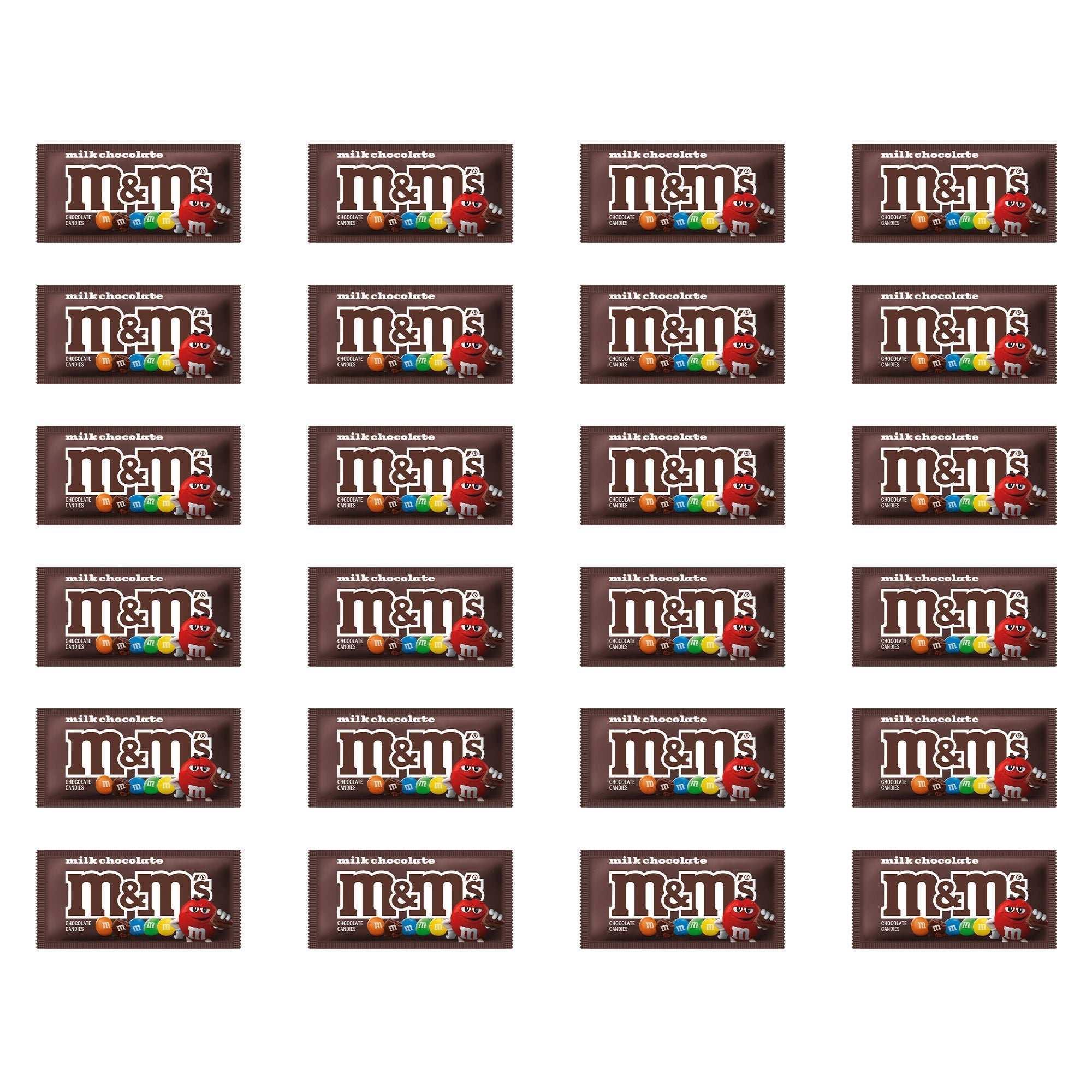 M&M's Milk Chocolate Candy, Full Size, 1.69 oz, 48-count