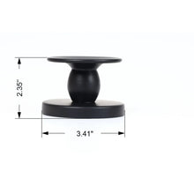 Black flippable candle holder dimensions shown: 2.35 in, 3.41 in