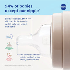 MAM Easy Start Anti-Colic Bottle 5 oz, 1 Pack- Linen