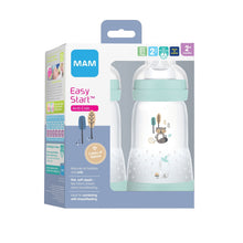 MAM Easy Start anti-colic bottle 2-pack in retail box, mint and white design